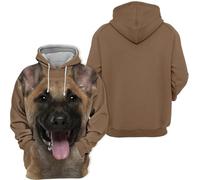 VVCPVDXCI Men Women Dogs Hoodies 3D Printed Hoodies Cute German Shepherd Tops Unisex Funny Graphic Sweater Hoodies Animel Pattern Sweatshirt