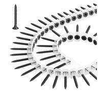 VVEOR Screws, #6 x 1-1/4 inch Length Drywall to Wood Collated Screw, All Purpose High-Hardness Alloy Steel Self Drilling Drywall Screws, for Home DIY, Space Renovation(1000 per Box)