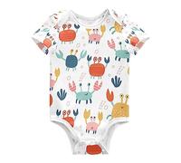 vvfelixl - Baby boy short sleeve bodysuit, cute colorful crabs for newborn baby 0-3 months, Multiple colors, 3-6 Meses
