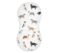 vvfelixl Burp Cloths Australian Shepherd Dog White for Baby Boy Girls Baby Washcloths Burp Rags 1 Pack