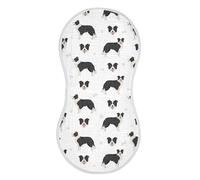 vvfelixl Burp Cloths Border Collie Black for Baby Boy Girls Baby Washcloths Burp Rags 1 Pack