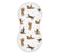vvfelixl Burp Cloths Yoga Dogs German Shepherd for Baby Boy Girls Baby Washcloths Burp Rags 1 Pack