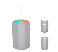 VVFLED 300ml Essential Oil Diffuser, Cool Mist Humidifier with 7 LED Light Colors, USB Essential Oil Aromatherapy Diffuser for Home Bedroom Office, 2 Mist Modes, Auto Off Safety Function(Grey)
