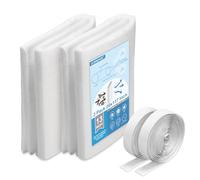 VVFLED 32Ft² Cut to Fit Air Filter Material, 2 Pack 20'' x 117'' Merv 13 Vent Filter with 125'' Tarp For Dust Pet Dander Control as small as as 0.3 Microns