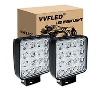 VVFLED 4 inch 48W LED Work Light 4x4, 2 Pack Square Flood Beam Led Pods, Waterproof LED Light Bar Offroad Driving Lights for Car ATV Truck Tractor