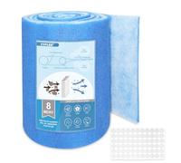 VVFLED Cut to Size Air Filters, 20" x 90" Floor Vent Filters for Home, MERV 8 Electrostatic Air Filter Roll for Wall HVAC Furnace Vents with 66Pcs Adhesive Hooks