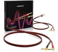 VVFLED Speaker Wire with Right Angle Banana Plugs, 2x 2m 14 AWG HiFi OFC Speaker Cable Leads with Gold-Plated Right Angle Banana Plugs for Audio Audiophile Amp (2m / 6.56FT)