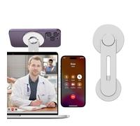 VVGAOES Laptop Magnetic Phone Holder Magsafe Compatible Aluminum Alloy Easy to Use Adjustable Foldable Stable Quick to Install Side Display Car (Silver)