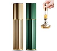 VVGAOGES Perfume Atomisers, Refillable Travel Perfume Bottle, Portable Fragrance Atomisers, Cologne Travel Bottle, Empty Perfume Spray for Travel (Gold & Green)