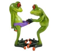 VVGIFTS Frog Figures for Decoration Funny Cute Resin Frog Sculpture for Home Office Desk Table Bathroom Decor Ornament Gift (Pull Pants)