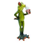 VVGIFTS Frog Figurines Decor Funny Cute Craft Resin Frog Sculpture Statue for Home Office Desk Tabletop Bathroom Decoration, Ornament Gift (Frog eat ice Cream)