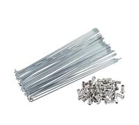 VVHFXD Pack of 40 Bicycle Spokes with Bicycle Spokes Nipples, Diameter 2 mm Mountain Bike Steel, Stainless Steel Spokes 14G/K, for MTB Wheel Spokes, City Bikes, Downhill and E-Bike - Silver 260 mm