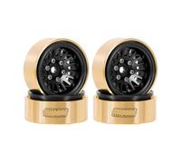 VVHKMSIL 1.0 Plus Brass Beadlock Wheel Rim Compatible With 1/24 1/18 RC Crawler Ascent18 SCX24 W1109(W1109BK)