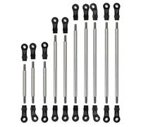 VVHKMSIL 1/10 Scale RC Crawler Car Compatible Stainless Steel Link And Plastic Rod End Kit Unassembled Suitable For Various Models Including TRX6(312mm)