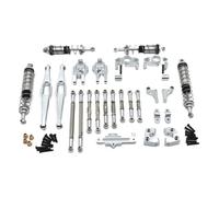 VVHKMSIL 10 Piece Set Metal Upgrade Main Beam Hydraulic Shock Absorber Pull Rod Steering Cup Compatible With 1/12 12429 RC Car(Silver)