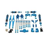 VVHKMSIL 10 Piece Set Metal Upgrade Main Beam Hydraulic Shock Absorber Pull Rod Steering Cup Compatible With 1/12 12429 RC Car(SKY BLUE)