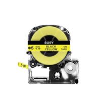 VVHKMSIL 10Pcs Heat Shrink Tube Compatible With SU5S SU3Y SU11 Label Tape For LW-300 LW-400 Style Label Maker(5mm Yellow)
