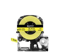 VVHKMSIL 10Pcs Heat Shrink Tube Compatible With SU5S SU3Y SU11 Label Tape For LW-300 LW-400 Style Label Maker(11mm Yellow)