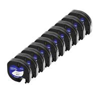 VVHKMSIL 10PK 12mm LT Tape Compatible With Label Maker LT100H LT100T Works With 91201 91331 12267 91200 91202 Label Tapes(Black on White)