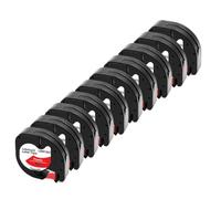 VVHKMSIL 10PK 12mm LT Tape Compatible With Label Maker LT100H LT100T Works With 91201 91331 12267 91200 91202 Label Tapes(Black on Red)