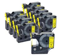 VVHKMSIL 10PK 45013 Label Tape Compatible With D1 Label Makers Works With 45013 Models 12mm Width(Black on Yellow)