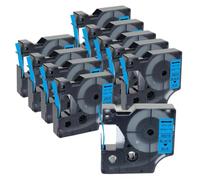 VVHKMSIL 10PK 45013 Label Tape Compatible With D1 Label Makers Works With 45013 Models 12mm Width(Black on Blue)
