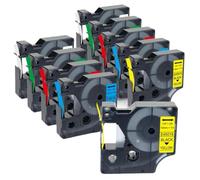 VVHKMSIL 10PK 45013 Label Tape Compatible With D1 Label Makers Works With 45013 Models 12mm Width(Muliticolors)