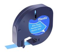 VVHKMSIL 12mm Black on White Label Tape (10-Pack) for LT-100H Label Printer(Black on Blue)