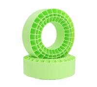 VVHKMSIL 2 Pcs Waterproof Rubber Tire Insert Foam Fit 132 134mm 5.25 Inch OD 2.2 Inch Tires Compatible With 1/10 RC Crawler(Green)