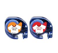 VVHKMSIL 2PCS Iron On Clothes Label 18769 Compatible With 12mm LT Tape 18769 Fabric Tapes For LT100H QX-50 2000 Label Maker Machine(Mixed Set 2)