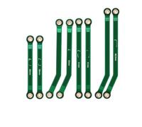 VVHKMSIL 4 Links Set Clearance Upgrade Compatible With 1/24 Scale RC Crawler Models Like SCX24 C10 And Bronco Base Camp(Green)
