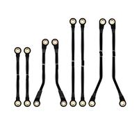 VVHKMSIL 4M 73 CNC Aluminium Link Set Compatible With 1/18 Scale RC Crawler And Trail Fits K10, Models 4 Pieces(Black)