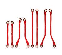 VVHKMSIL 4M 73 CNC Aluminium Link Set Compatible With 1/18 Scale RC Crawler And Trail Fits K10, Models 4 Pieces(Red)