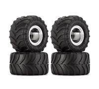 VVHKMSIL 4PCS 70x38mm Wheel Rim Tires Set Compatible With 1/24 Scale RC Crawler Cars SCX24 FMS AX24 Models MT1012(Silver MT1012)