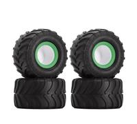 VVHKMSIL 4PCS 70x38mm Wheel Rim Tires Set Compatible With 1/24 Scale RC Crawler Cars SCX24 FMS AX24 Models MT1012(Green MT1012)