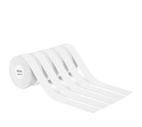 VVHKMSIL 5pcs 15mm X7m Continuous Label Paper Compatible With P12 P15 D30 Q30 Label Printer Waterproof Self Adhesive Thermal Printer(White)
