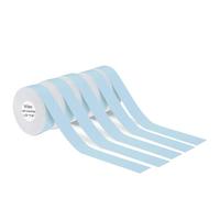 VVHKMSIL 5pcs 15mm X7m Continuous Label Paper Compatible With P12 P15 D30 Q30 Label Printer Waterproof Self Adhesive Thermal Printer(Blue)