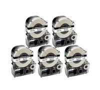 VVHKMSIL 5pcs Labels SS18KW 5WBN ST18KW SC18RW SC18YW Works With LW-C410 LW-400 LW-600P Compatible Label Printers(Black on White)