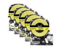 VVHKMSIL 5Pcs SU5S Compatible Heat Shrink Tube For 3mm 5mm 11mm Label Tapes Works With LW300 LW400 Label Maker(3.5mm Yellow)