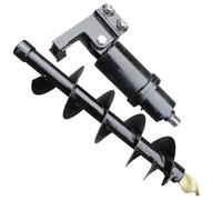 VVHKMSIL 60 Inch 1500mm Detachable Drill Rod Metal Auger Hydraulic Attachment Compatible With 1 Ton Excavators Earth Auger Bit For Digging