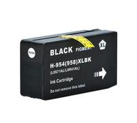 VVHKMSIL 954 954xl Full Ink Cartridge Set BK C M Y Compatible With OfficeJet Pro 7740 8210 8710 8715 8716 8720 8725 8730 8740 Series Printers(Black)