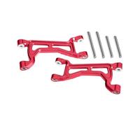 VVHKMSIL Aluminum Upper A Arm Set Front Rear Compatible With 1/10 MAXX 1 0 1 8 6S MAXX CNC Metal Upgrade Accessories(Red)