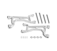 VVHKMSIL Aluminum Upper A Arm Set Front Rear Compatible With 1/10 MAXX 1 0 1 8 6S MAXX CNC Metal Upgrade Accessories(Silver)