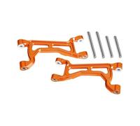 VVHKMSIL Aluminum Upper A Arm Set Front Rear Compatible With 1/10 MAXX 1 0 1 8 6S MAXX CNC Metal Upgrade Accessories(Orange)