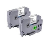 VVHKMSIL Black On White Label Tape 12mm X 8m Compatible With Printer Supplies PT D210 PT H110 PT D600 PT D400AD For Part Number TZE 231(2 Pcs)