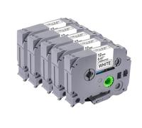 VVHKMSIL Black On White Label Tape 12mm X 8m Compatible With Printer Supplies PT D210 PT H110 PT D600 PT D400AD For Part Number TZE 231(5 Pcs)