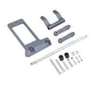 VVHKMSIL CNC Aluminium BAT Servo Mount With Simulation Hydraulic Steering Kit Compatible With 1/10 RC Crawler VP F9 Portal Axle Chassis(Titanium)