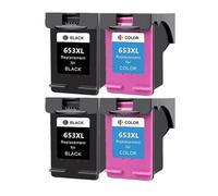 VVHKMSIL Compatible 653XL Ink Cartridge Compatible DeskJet Advantage 6075 6475 Printers(2 SET)
