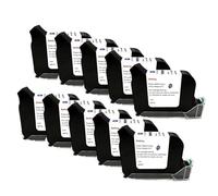 VVHKMSIL Compatible With 12.7mm Ink 1/3/5/10pcs Solvent Ink Handheld Online Inkjet Printer Cartridge Quick Dry Black Parts(10PCS)