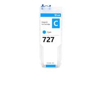 VVHKMSIL Compatible With Refillable Ink Cartridge With Permanent Chip For 727 727XL 300ML DesignJet T920 T930 T1530 T2500 T2530 T1500 Printer(Cyan)
